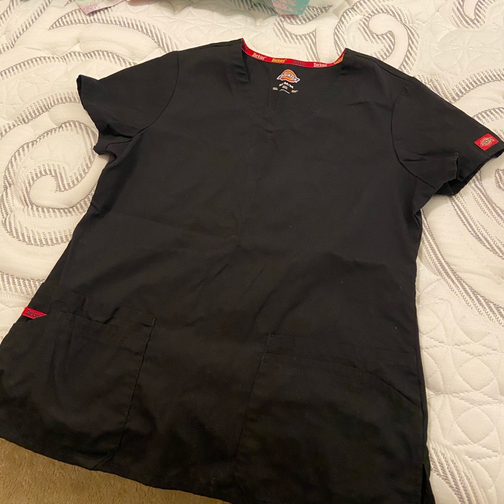 Black dickies scrub top